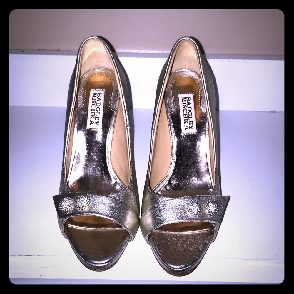 Gold Badgley Mischka Heels